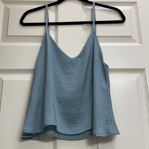 Light Blue Satin Cami Top